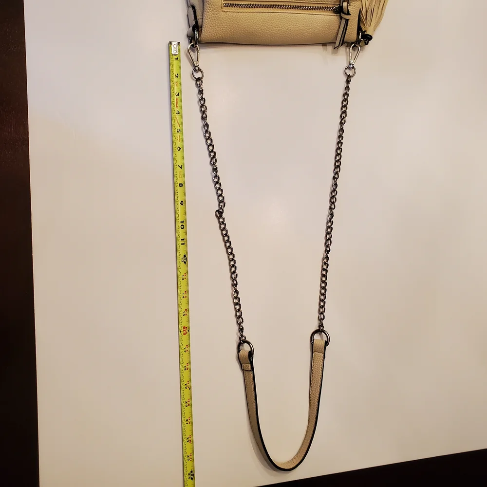 Black Rivet - Cream - Crossbody Bag with Silver Accents - Boho